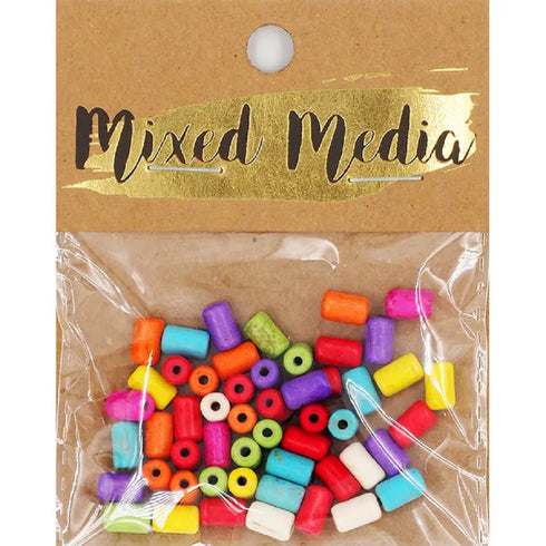 Assorted Colours Tubes Stone Beads